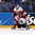 MOSCOW, RUSSIA - MAY 7: Latvia's Gints Meija #87 gets tangled up with the Czech Republic's Tomas Zohorna #79 during preliminary round action at the 2016 IIHF Ice Hockey Championship. (Photo by Andre Ringuette/HHOF-IIHF Images)

